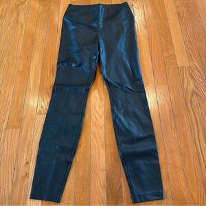 White House Black Market Runway Leggings Embossed Vegan Leather Spruce Green Sz6